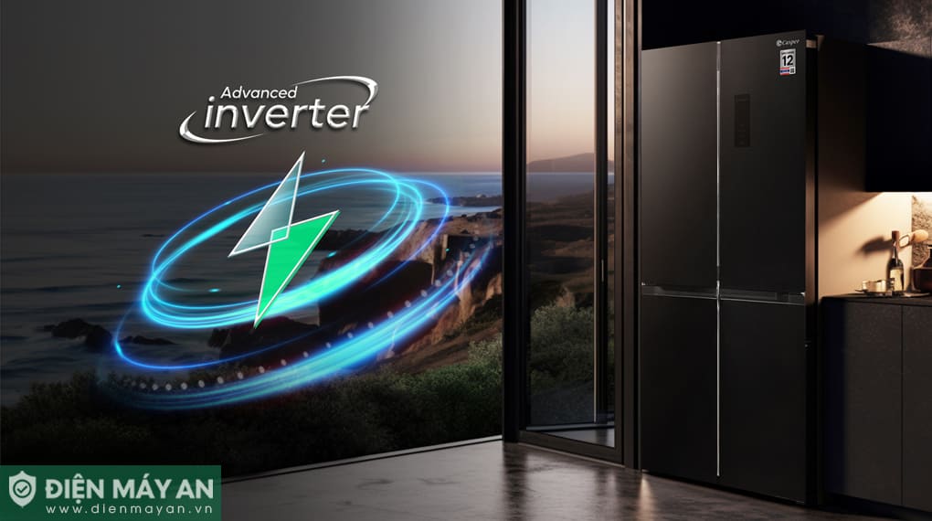 Tủ lạnh Casper Inverter EcoFresh 432 lít Multi Door RM-E432PBS